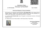 The Permanent Resident of Tripura Certificate (PRTC)
