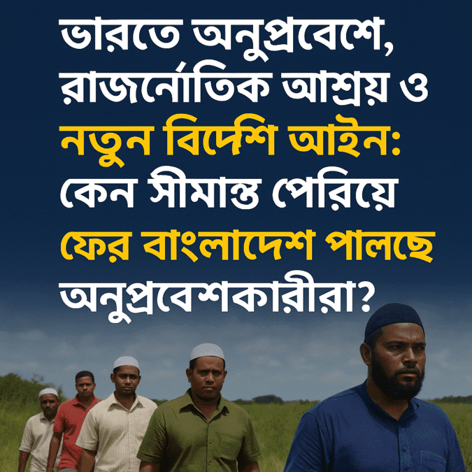 ভারতে অনুপ্রবেশ, রাজনৈতিক আশ্রয় ও নতুন বিদেশি আইন: কেন সীমান্ত পেরিয়ে ফের বাংলাদেশে পালাচ্ছে অনুপ্রবেশকারীরা