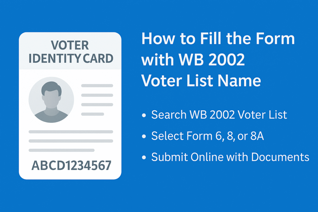 How to Fill the Form with WB 2002 Voter List Name | Step-by-Step Voter Registration Guide 2025