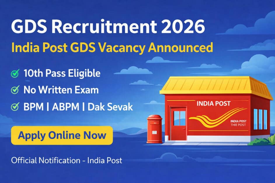 GDS Recruitment 2026: পোস্ট অফিসে গ্রামীণ ডাক সেবক নিয়োগ শুরু | যোগ্যতা, বয়স, বেতন