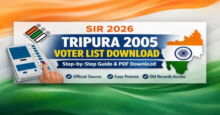 ত্রিপুরার ২০০৫ ভোটার তালিকা ডাউনলোড: এখনই জানুন সহজ পদ্ধতি (2026 Update)
