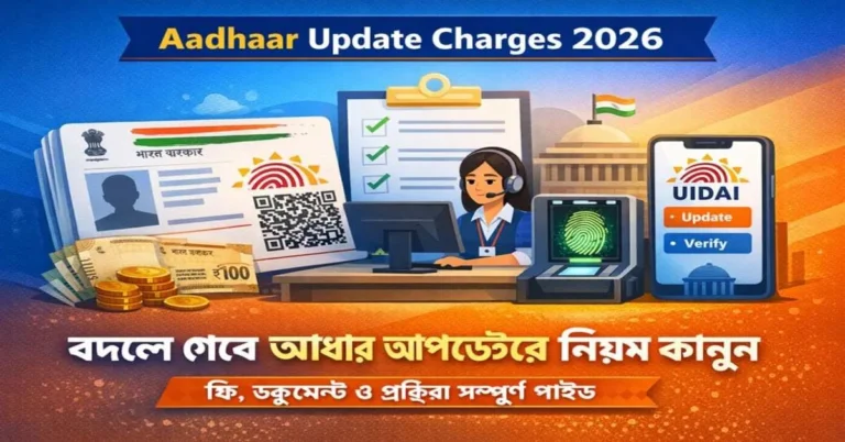 Aadhaar update charges 2026