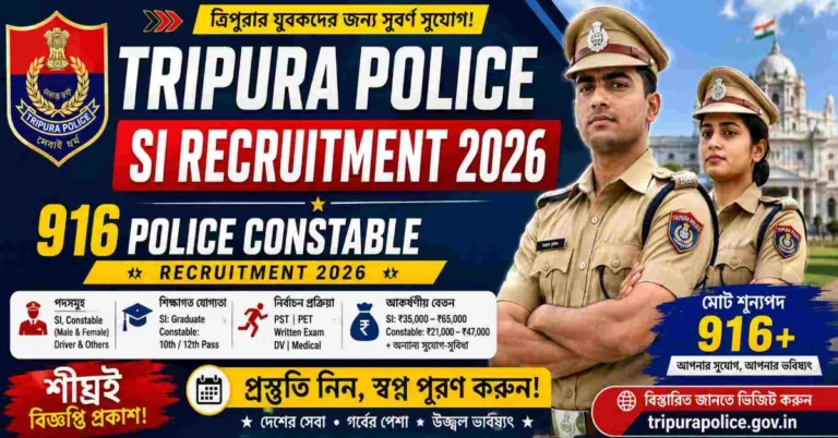 Tripura Police SI Recruitment 2026