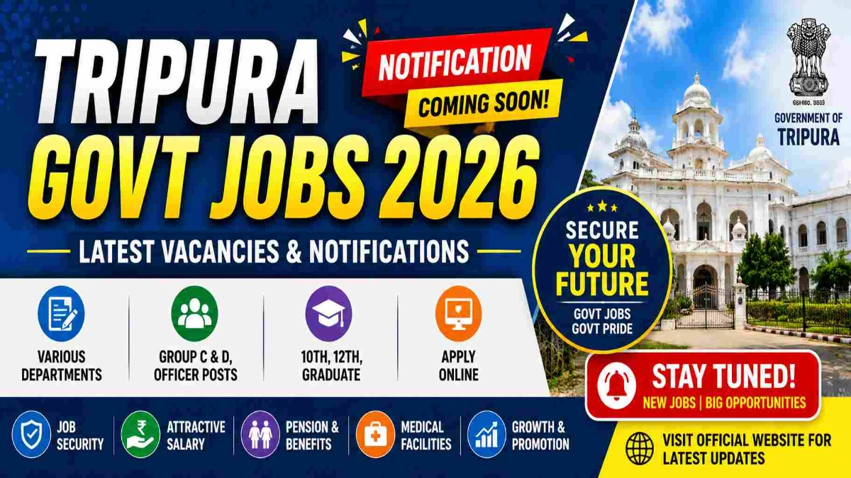 Tripura Govt New Jobs 2026 – Latest Vacancies & Notifications