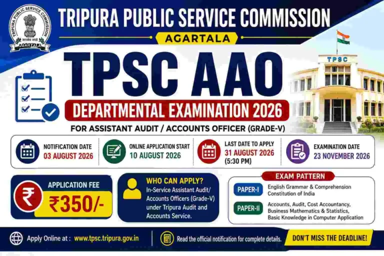 TPSC AAO Departmental Examination 2026: আবেদন শুরু, সম্পূর্ণ তথ্য 1 TPSC AAO Departmental Examination 2026